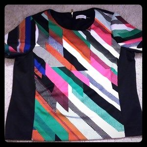 Calvin Klein Multi Color Top/Shirt